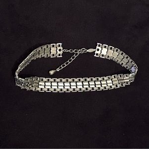 Women’s Silver Tone Chain Choker Necklace By Marino